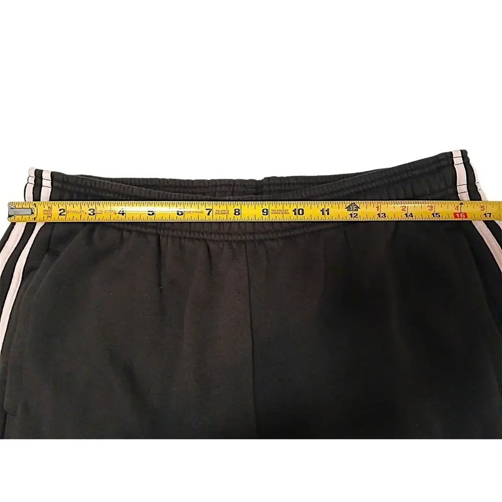 Adidas Essentials Linear Tapered Pants Joggers Mens XL Black White Stripes Logo